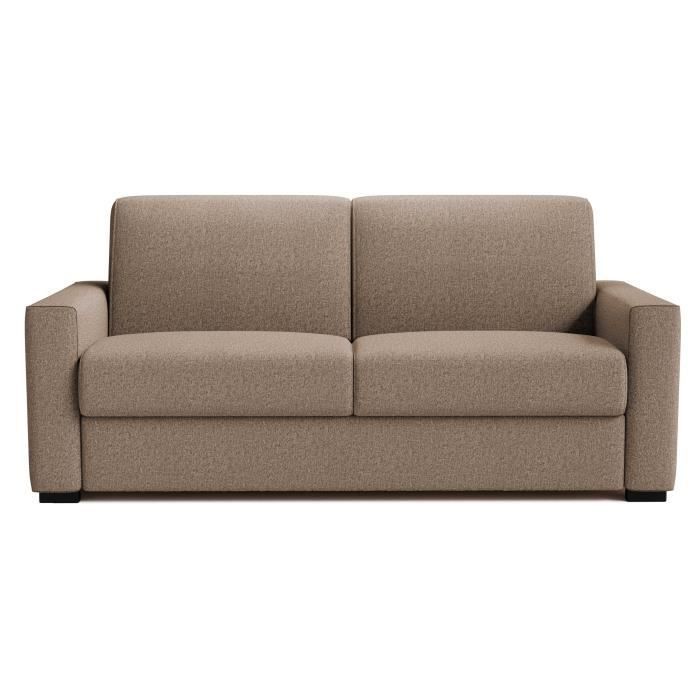 Divano trasformabile JOHN Express - 3 posti - Tessuto beige - 190 x 100 x 87 cm