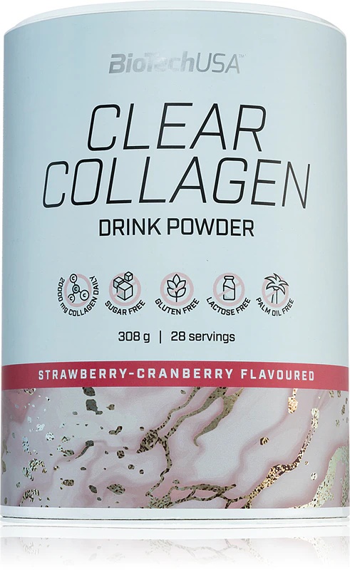 BioTechUSA Clear Collagen uztura bagātinātāja pulveris kolagēna dzēriena pagatavošanai