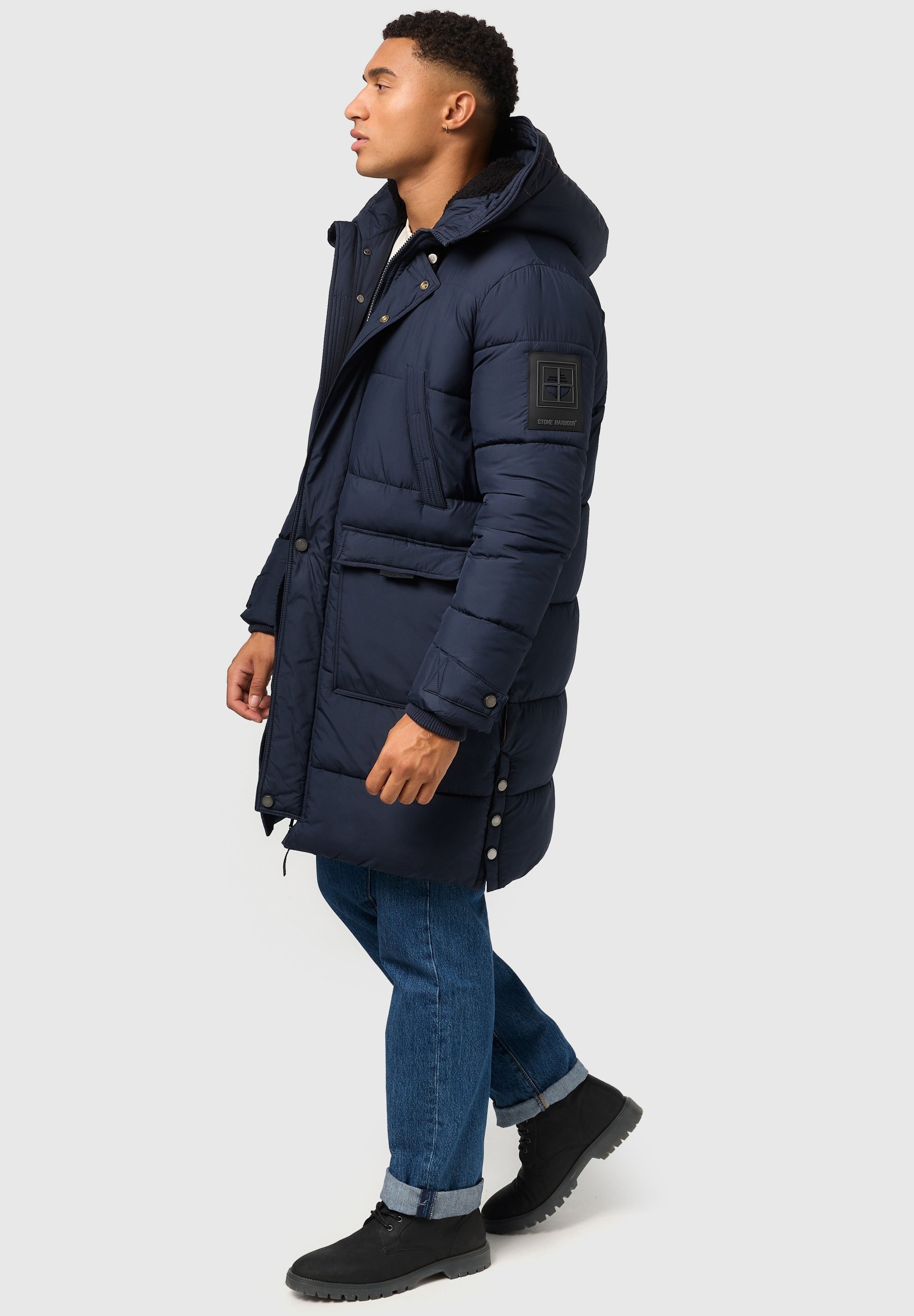 STONE HARBOUR BEVIIS - Manteau d'hiver - bleu foncé