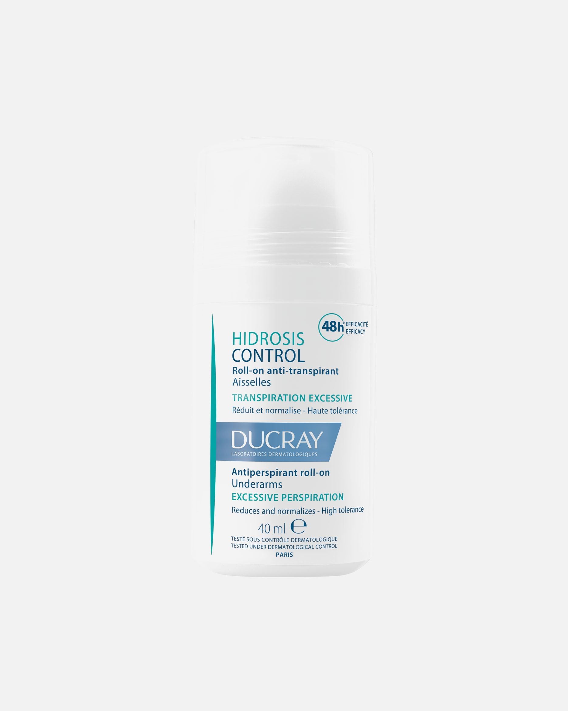 „Ducray“ antiperspirantas-dezodorantas, kontroliuojantis drėgmę, rutulinis dezodorantas – 40 ml