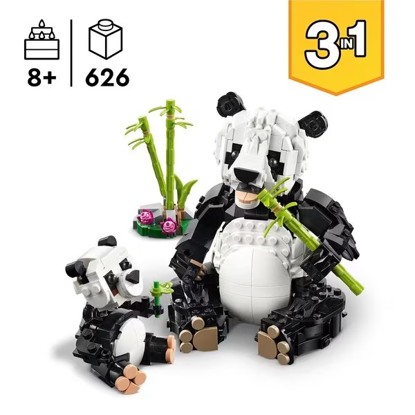 LEGO Creator 31165 3-u-1 Divlje životinje: Porodica pande