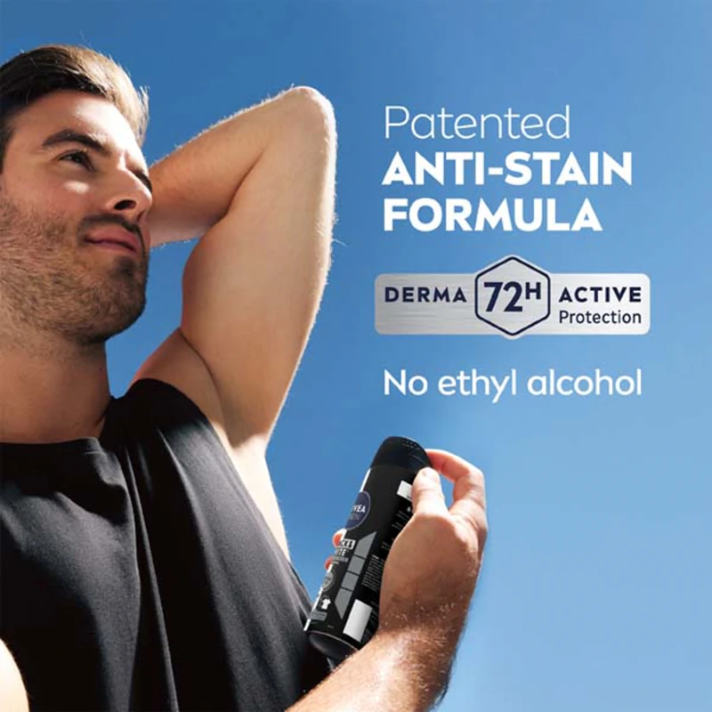 Desodorante antitranspirante em spray NIVEA MEN Invisible Black & White para homens