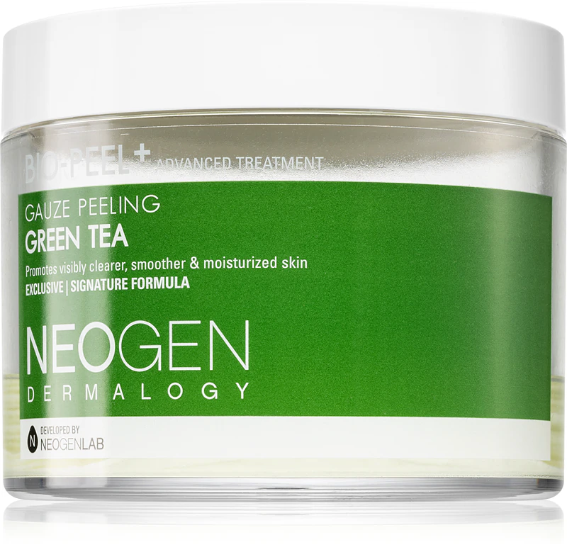 Neogen Dermalogy Bio-Peel+ gázové peelingové exfoliačné tampóny na tvár so zeleným čajom pre rozjasnenie a hydratáciu