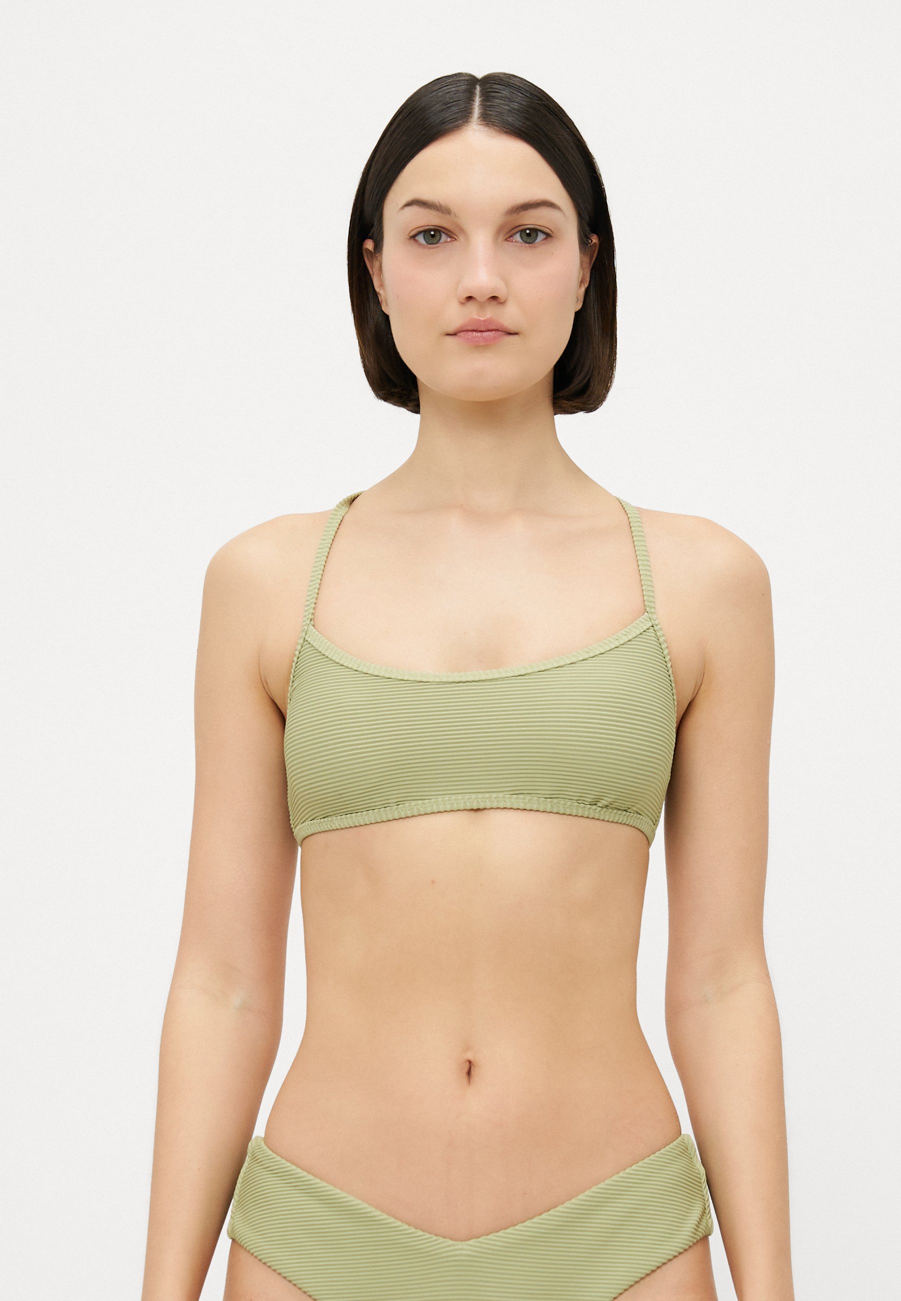 Billabong TANLINES TRILET MET VETERSLUITING - Bikinitopje - avocado
