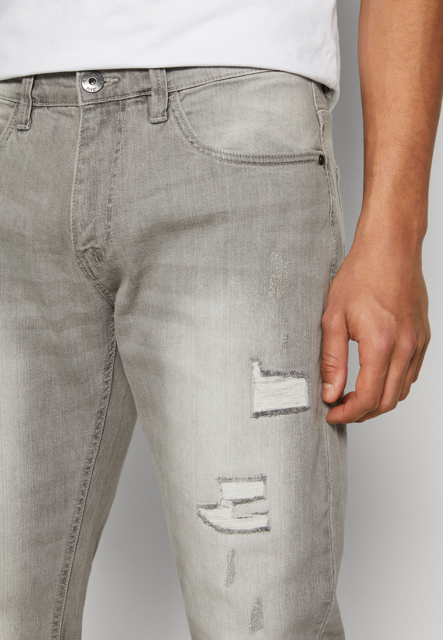INDICODE JEANS Kavbojke slim fit - svetlo sive