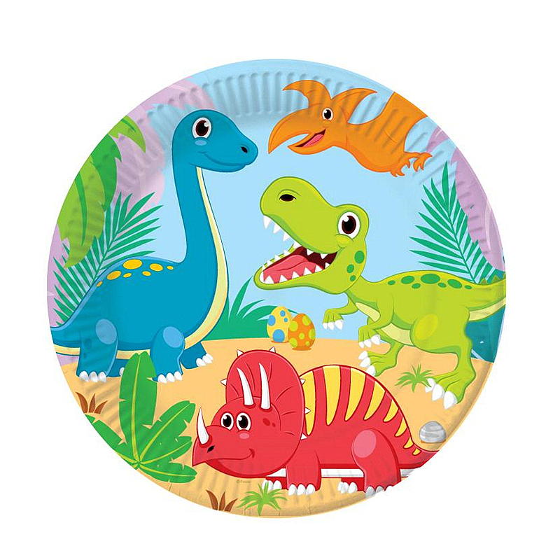 Giform-lautanen 8 kpl dinosaurus