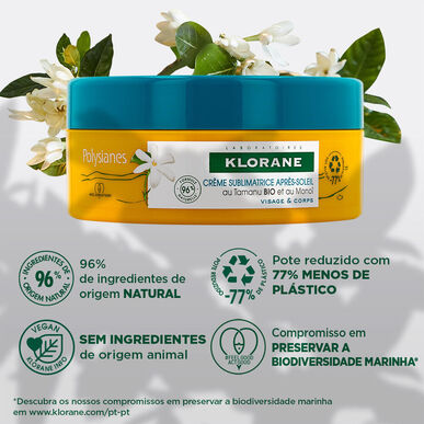 Klorane Tamanu BIO and Monoi Crème Sublime opalovací krém po opalování na obličej a tělo 200 ml