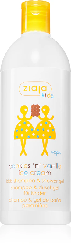 Ziaja Maziajki Cookies 'n' Vanilla Ice Cream shampoo + wasmiddel met koekjes- en vanille-ijsgeur
