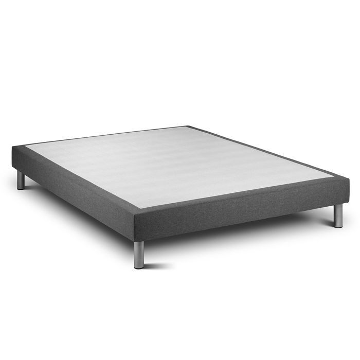 Conjunto de colchón y base de cama de 160x200 cm - Base de cama gris (premontada) - Vitalmemo One Gris