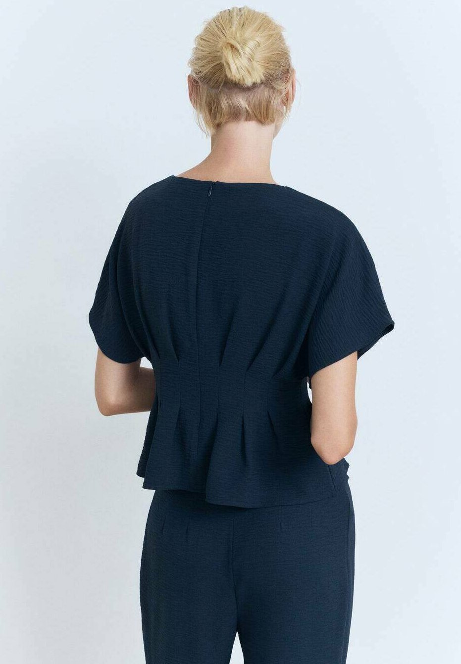 Camicetta Mango a maniche corte - blu royal