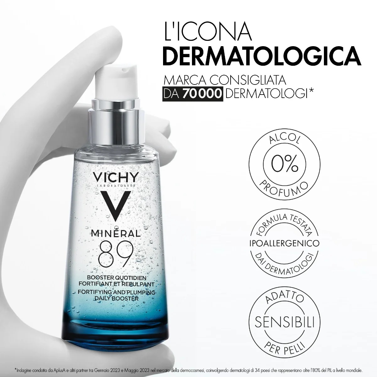 VICHY Vichy Minéral 89 Booster Quotidien 50 ml Renforce et repulpe la peau