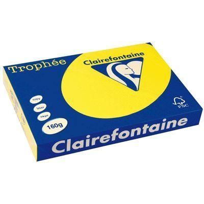 Ramette papier A3 - CLAIREFONTAINE - 1039 - 250 feuilles - 160g - Jaune soleil