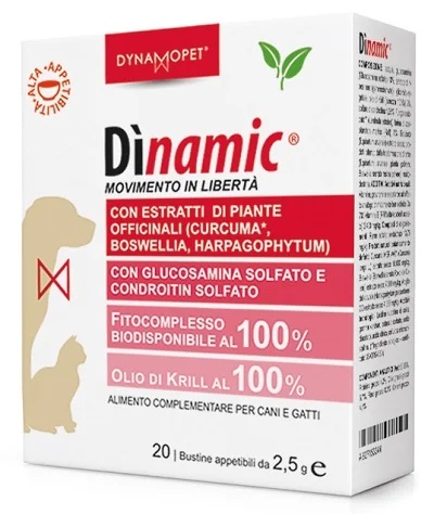 DYNAMOPET Dinamic 20 zakjes voedingssupplement voor veterinair gebruik