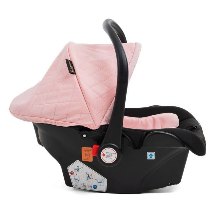Poussette combinée trio 3 en 1 - siège auto – nacelle – dès la naissance – jusqu’à 22kg - Bebelissimo J'AIME - rose