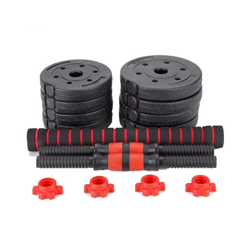 2-in-1-Hantelset mit verstellbarer Stange – 10 kg Gesamtgewicht