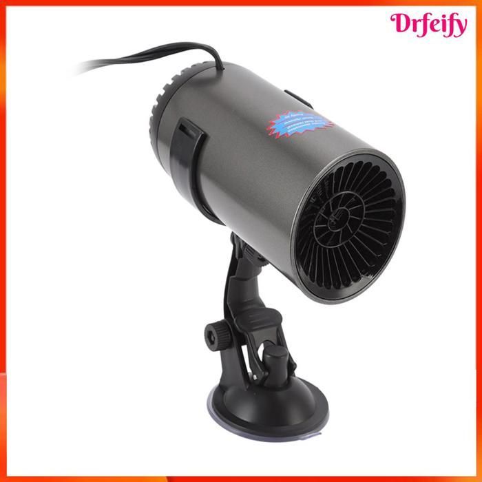 Riscaldatore per auto - AKOZON - Modello per auto - Spina accendisigari 12V/24V - 2 in 1 (riscaldamento/sbrinamento) - Supporto girevole a 360°