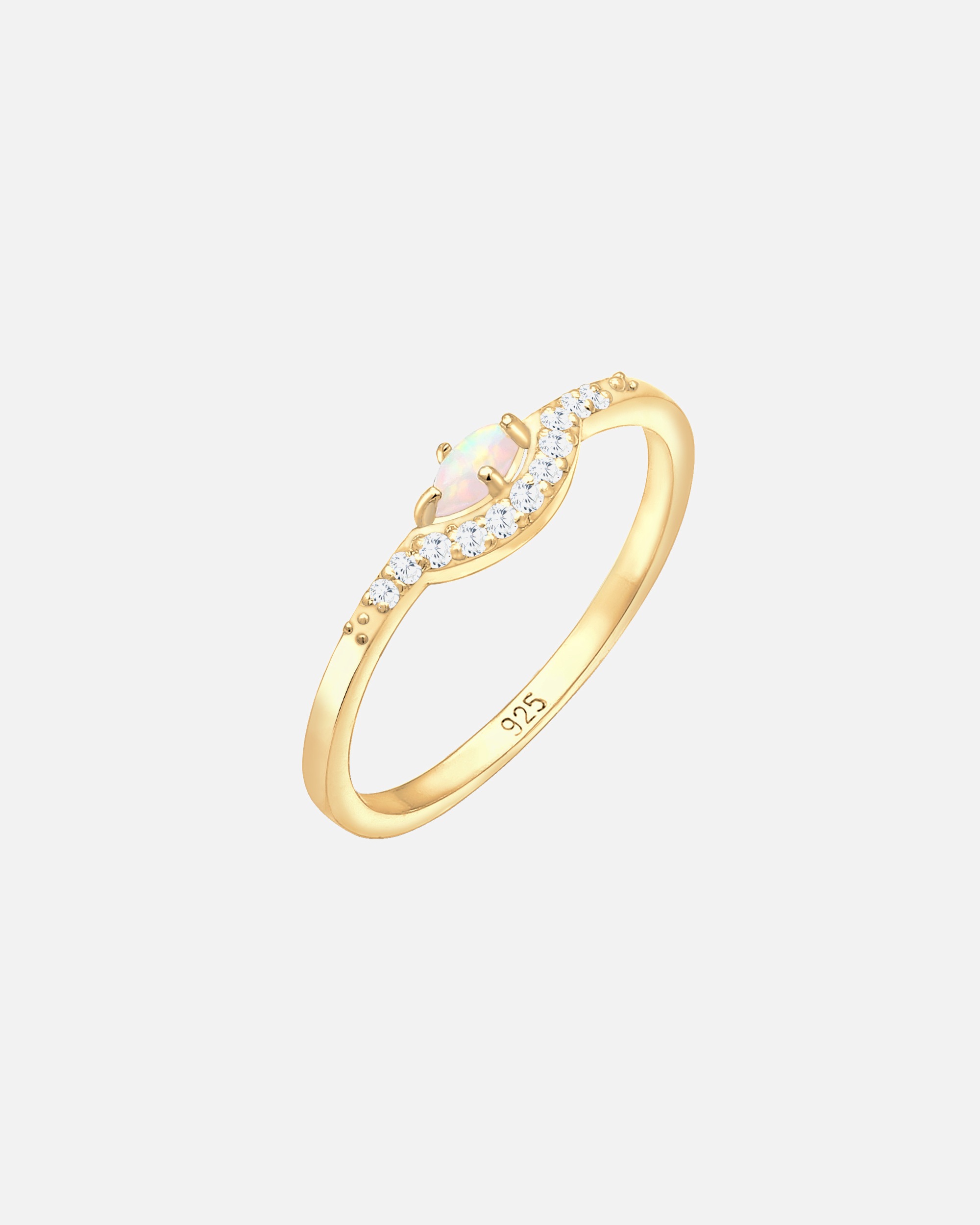 Elli Femmes Vintage avec zirconium Marquise Opale en argent sterling 925