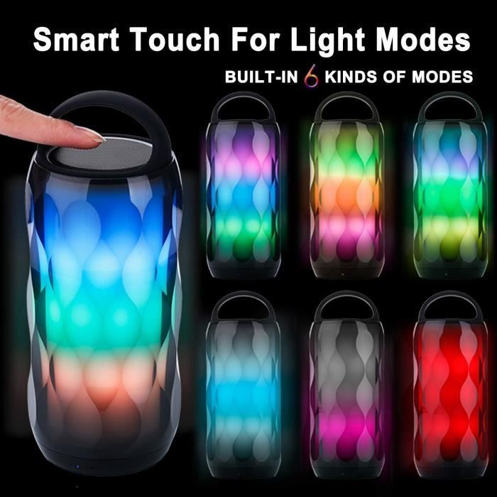 Φορητό ηχείο Bluetooth με φώτα - Ασύρματο LED Bluetooth 4.2 Στερεοφωνικό ηχείο SoundBox - 10 ώρες 2000mA