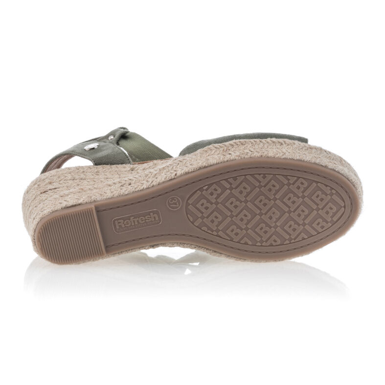Grønne espadriller med rebsåler til kvinder