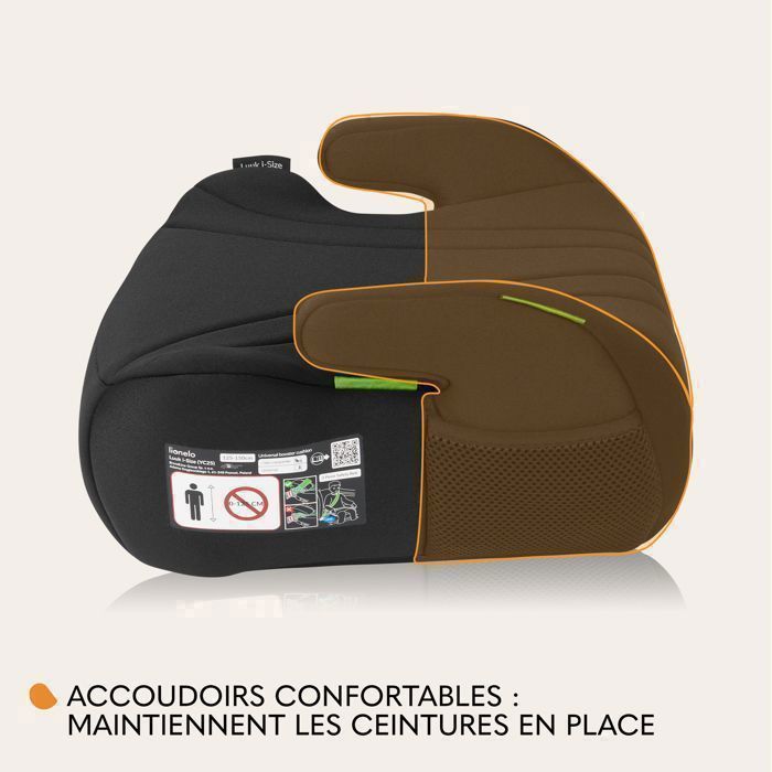 Siège auto rehausseur ceinturé LIONELO Luuk i-Size - 125-150cm - Groupe 3 - Noir