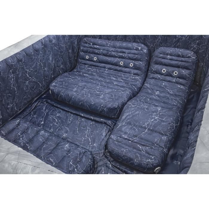 Spa gonflable BESTWAY - Lay-Z-Spa San Fransisco - Hydrojets - 230 x 230 x 71 cm - 5 à 7 places - Carré (couverture, 5 appuie-tête)