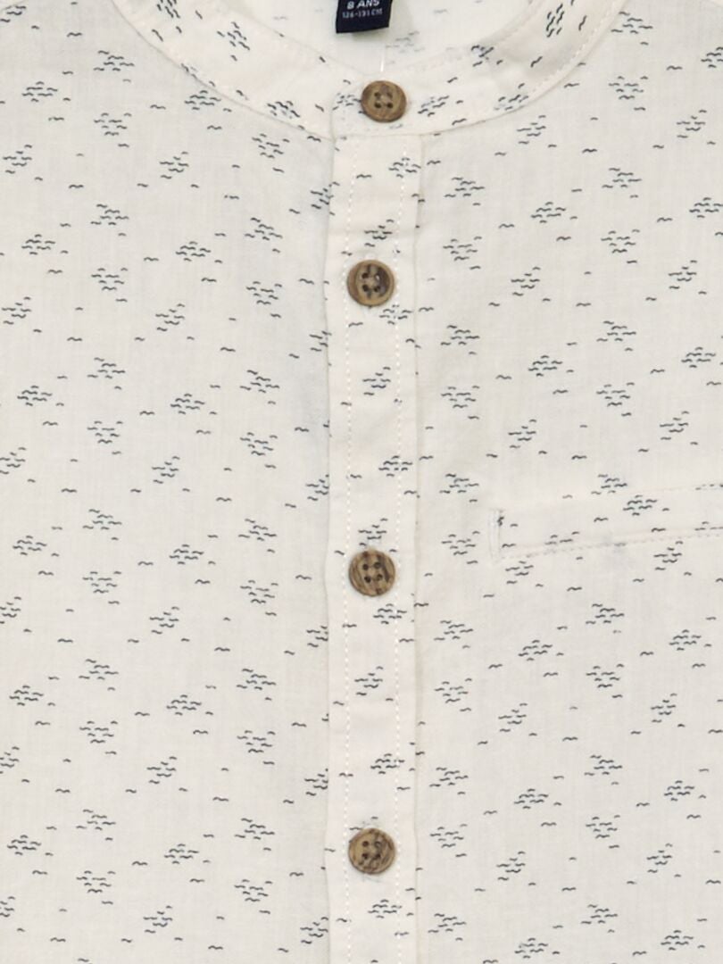 Shirt met korte mouwen en 'golf'-motief - WIT