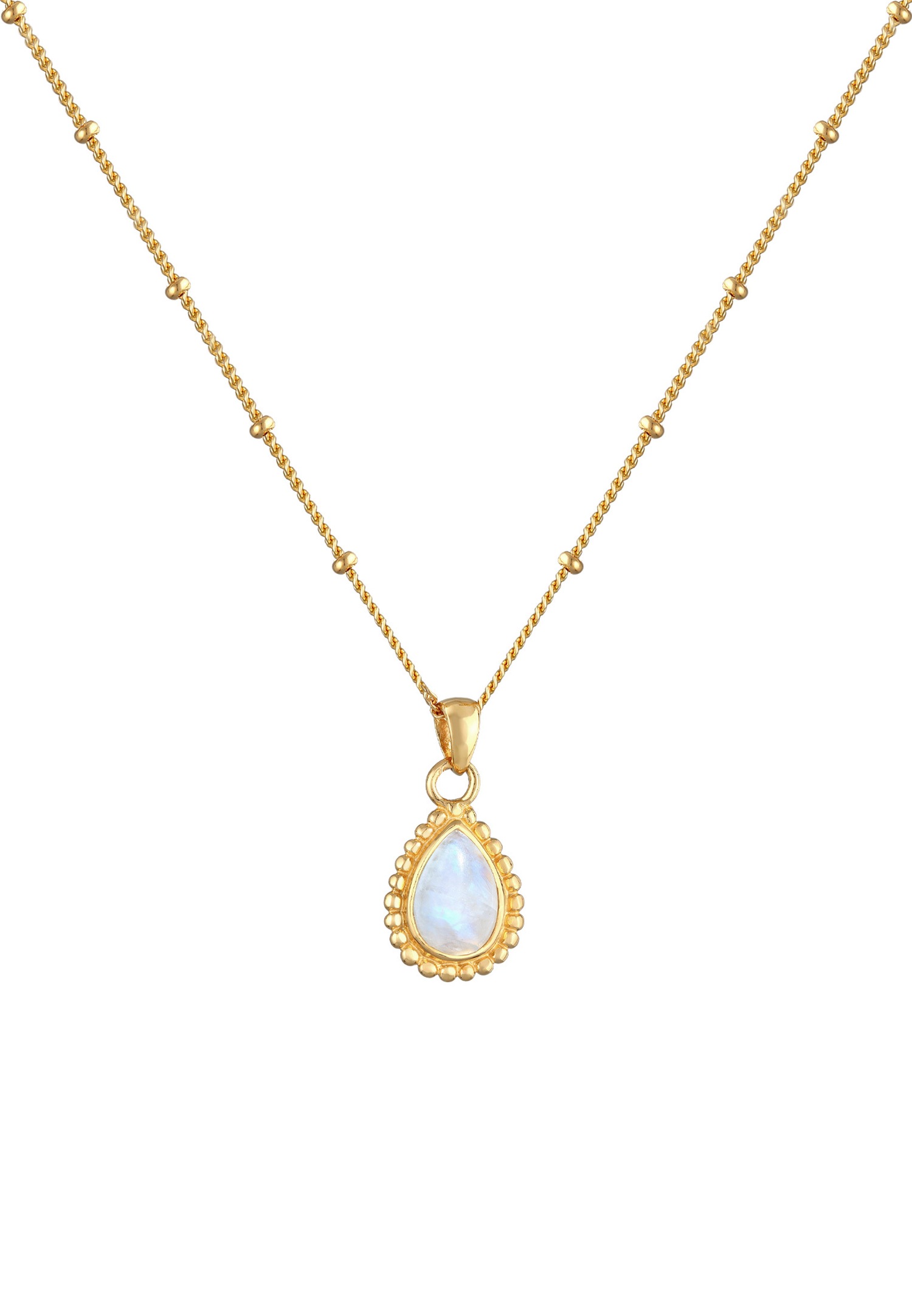 Elli Pendentif femme goutte avec pierre de lune en argent sterling 925