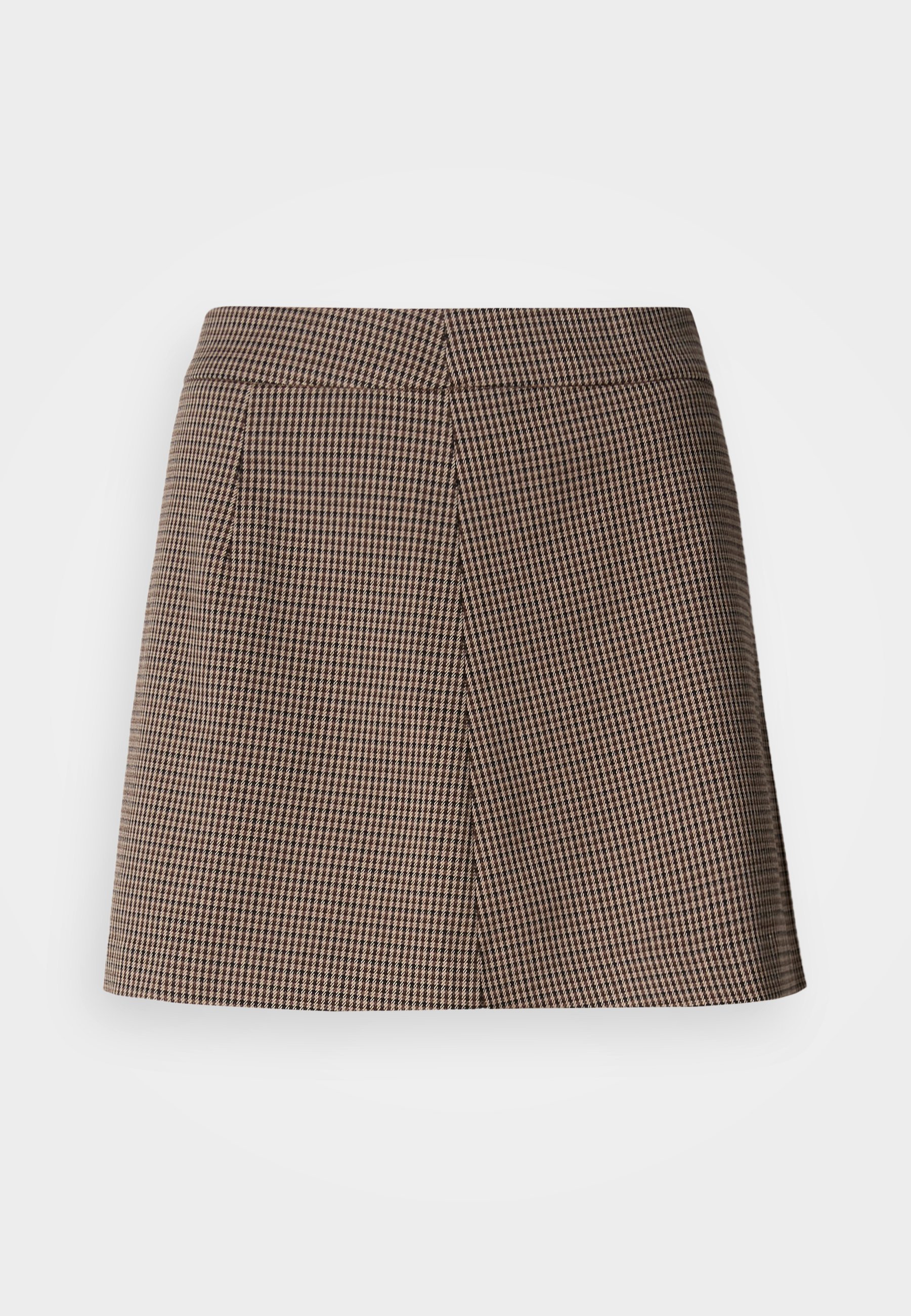 Gina Tricot plooirok - A-lijn rok - bruin