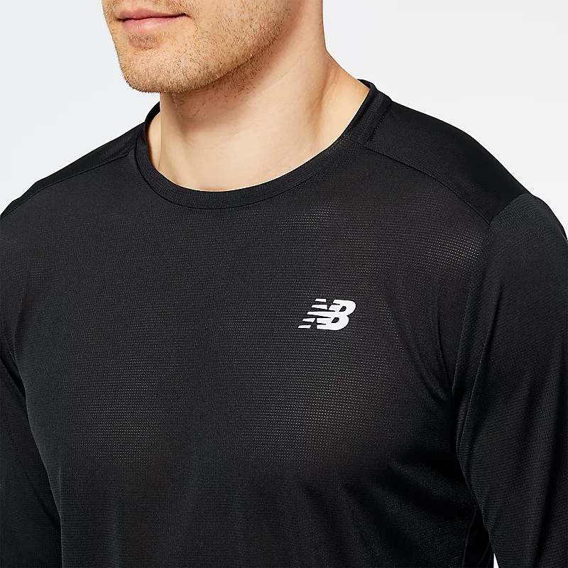 Camiseta masculina de manga comprida Accelerate – PRETA
