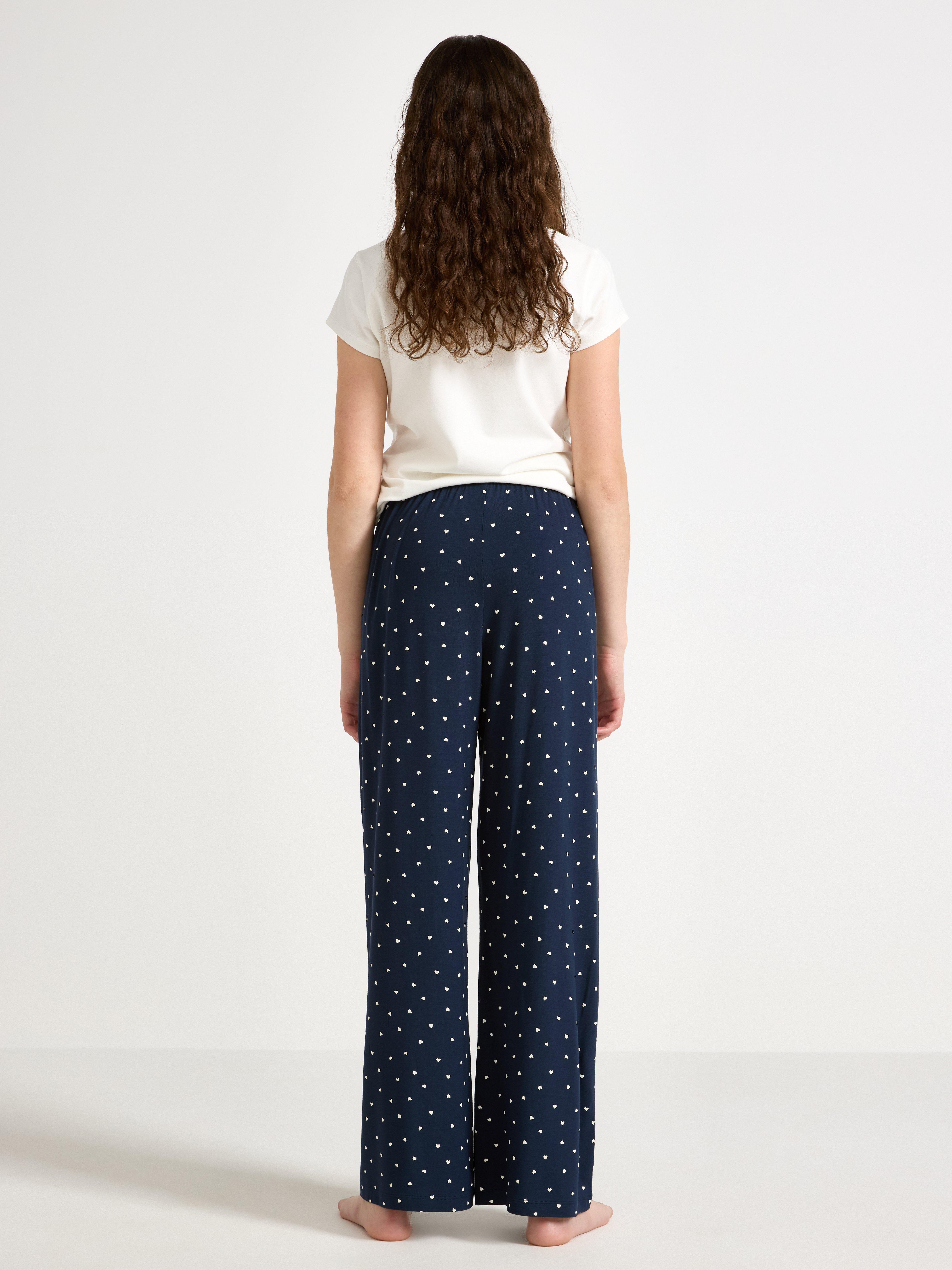 Pantalones de pijama azul marino