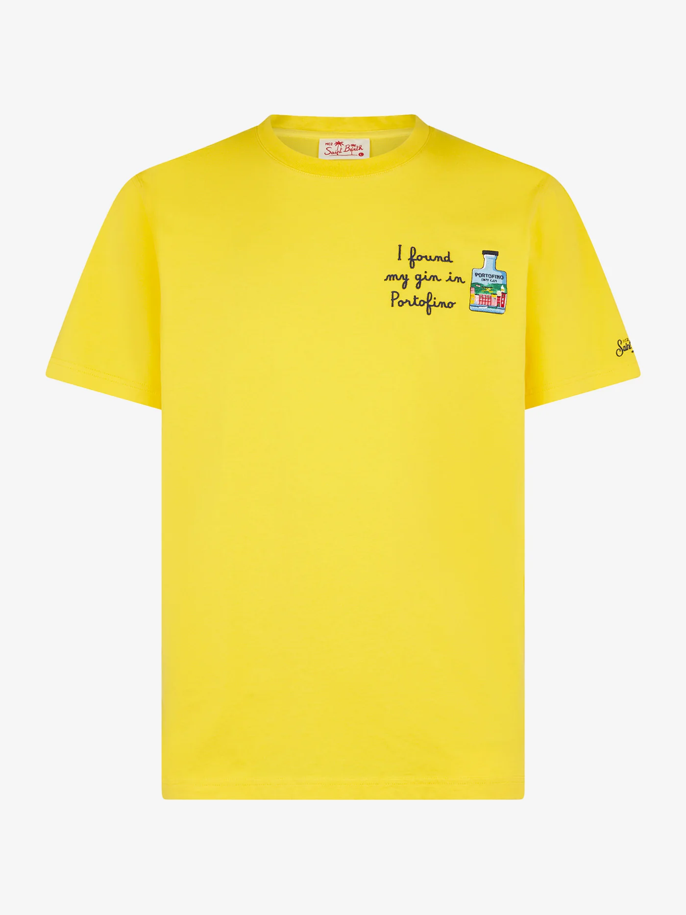 Heren katoenen T-shirt met borduursel 