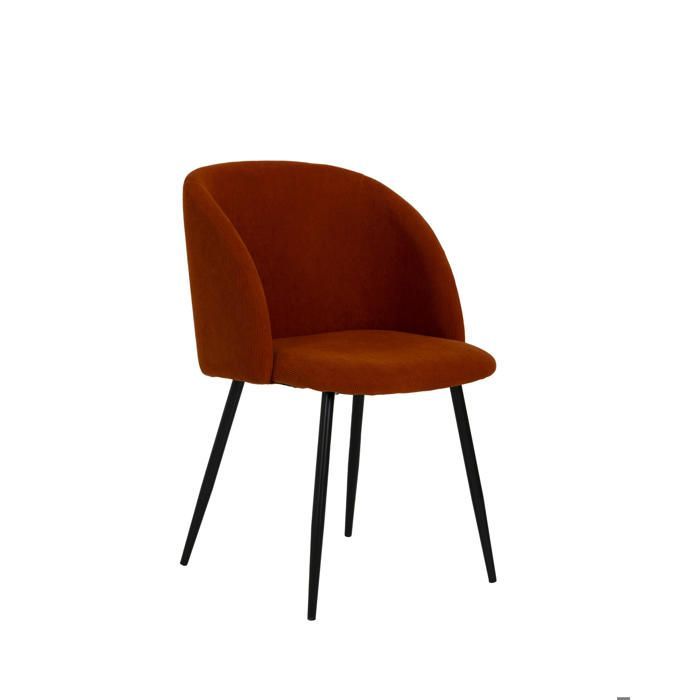 Lot de 2 chaises effet bois terra cotta