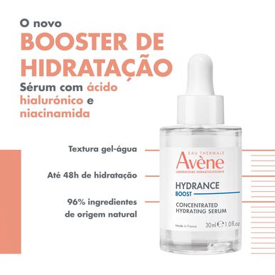 Avène Hydrance BOOST Συμπυκνωμένος Ενυδατικός Ορός με Υαλουρονικό Οξύ και Β3 30 ml