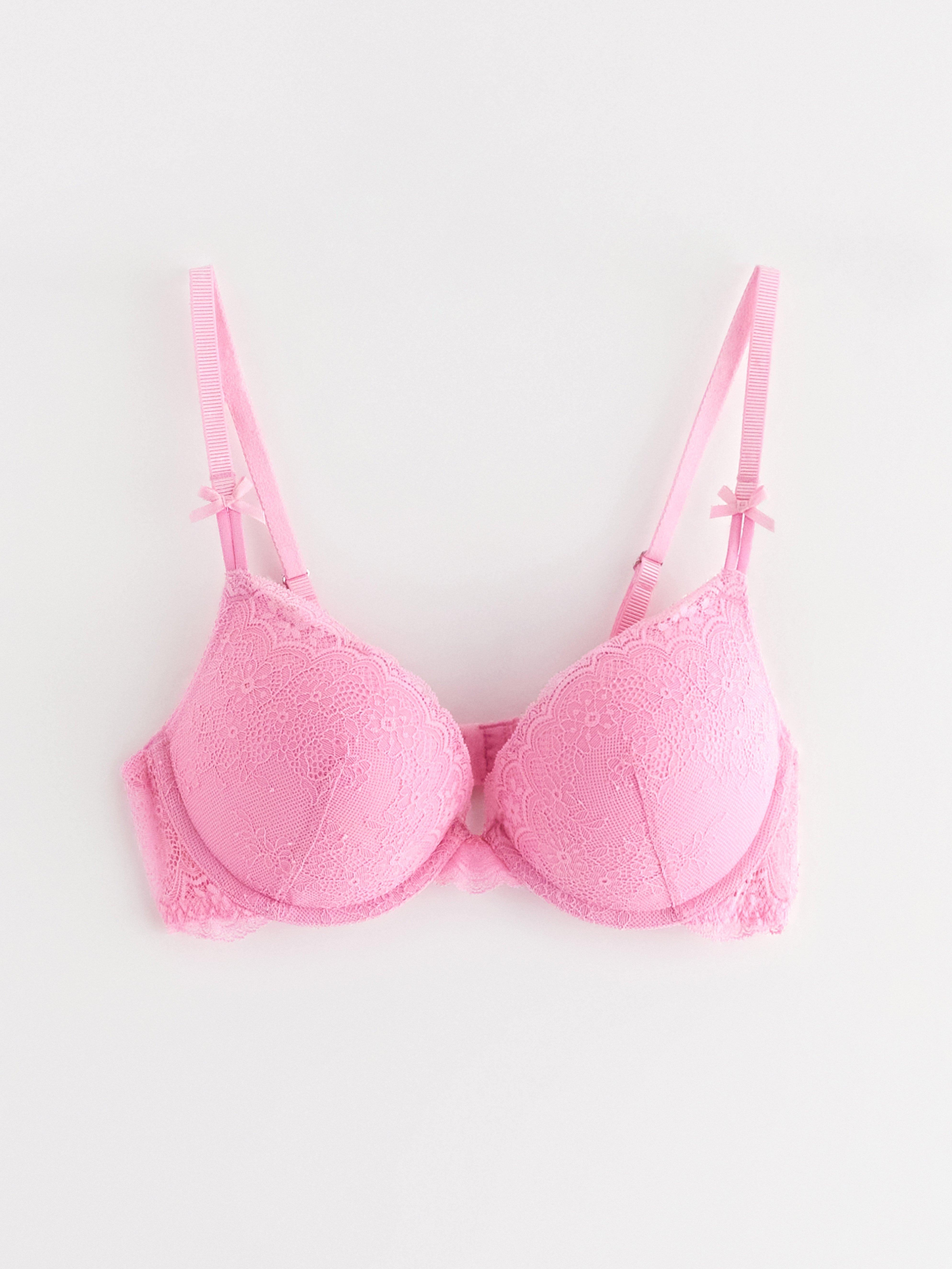 Malva push up-bh med spets rosa claro