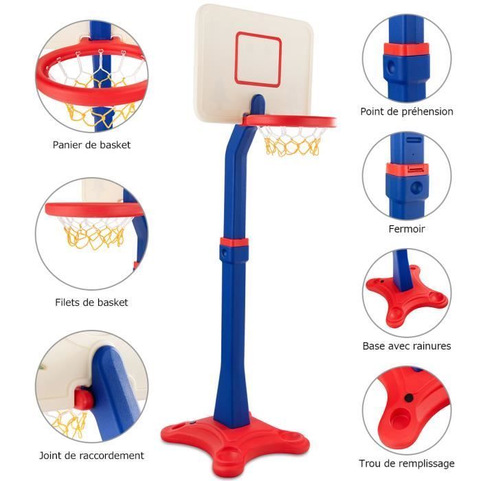 Aro de baloncesto COSTWAY, altura ajustable entre 160 y 216 cm, ideal para uso en interiores y exteriores, para niños a partir de 3 años.