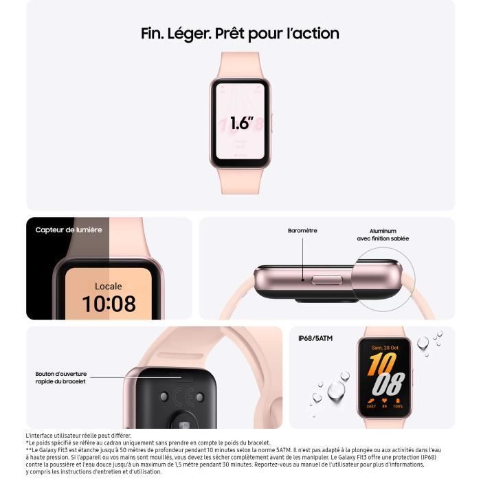 SAMSUNG Galaxy Fit 3 Smart Bracelet Roze