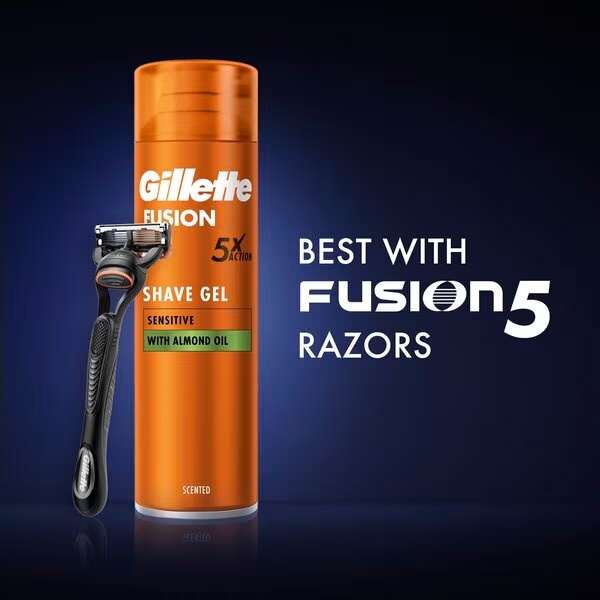 Gillette Fusion Hydra gel za britje za občutljivo kožo 200 ml