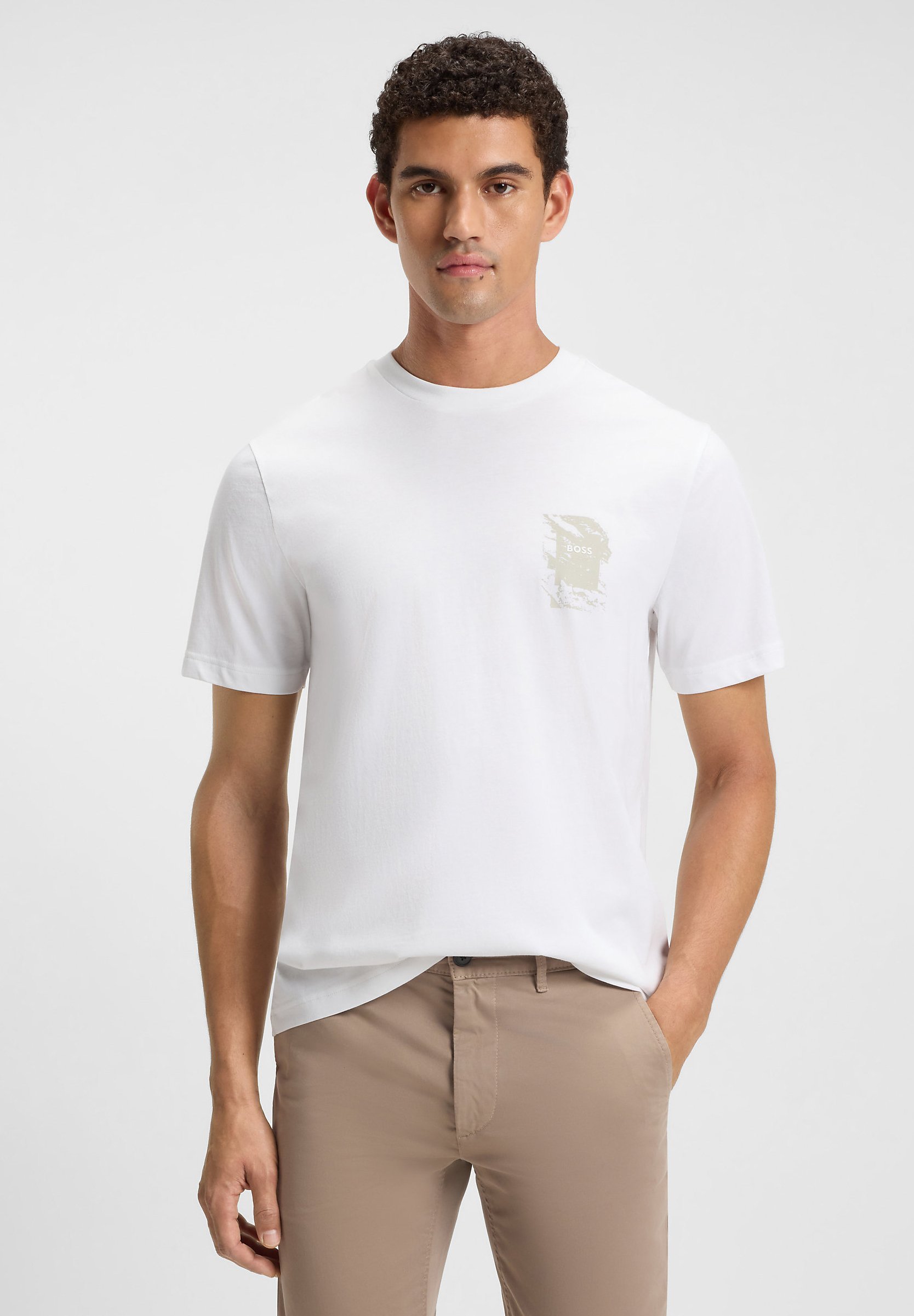 BOSS STRUCTURE - Basis T-shirt - wit