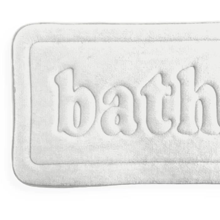 Alfombrilla de baño de espuma viscoelástica - HOY - UTILIDAD - 40 x 60 cm - Blanca