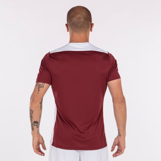 Camiseta Manga Corta Joma Championship Vi Burdeos Blanco