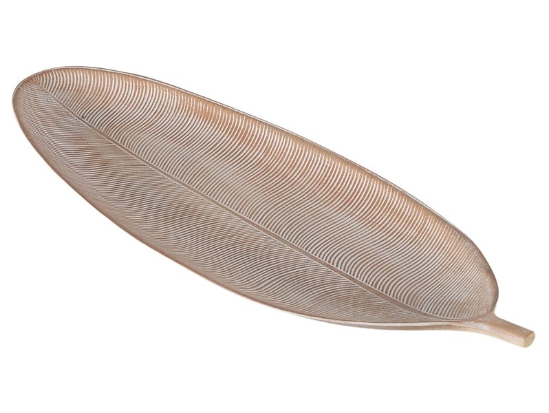 Patera dekoracyjna Ava 14x40 cm beżowa