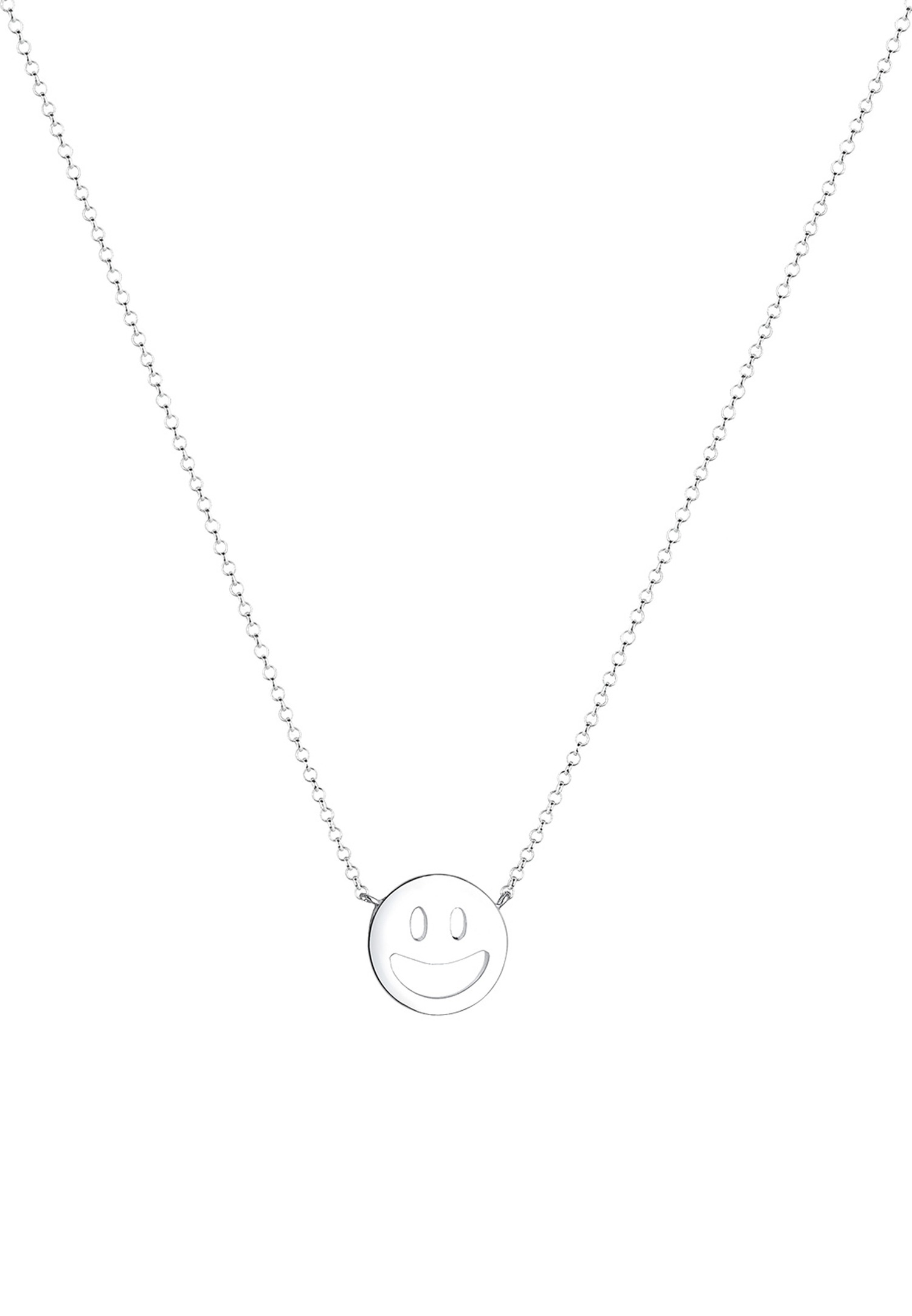 Elli Femmes Pendentif avec Smiling face Visage en Argent Sterling 925