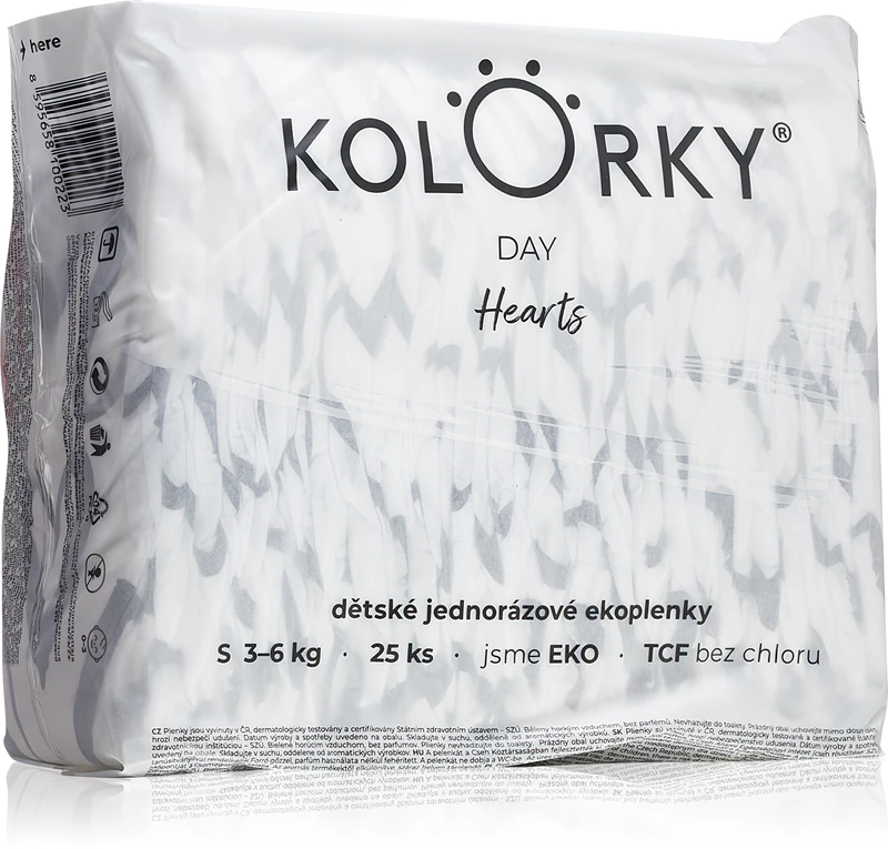 Kolorky Day Hearts wegwerp ECO luiers