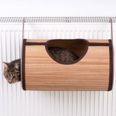 Κρεβάτι γάτας Natural Retreat Radiator - Μπεζ/Καφέ
