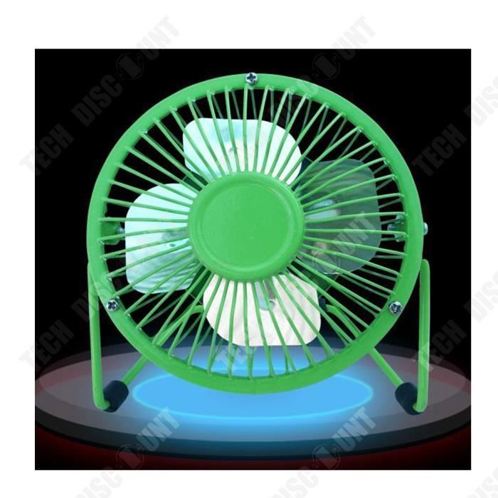 Ventilador - TD® - De pedestal - USB - 96 mm - Silencioso - Oscilante - Verde