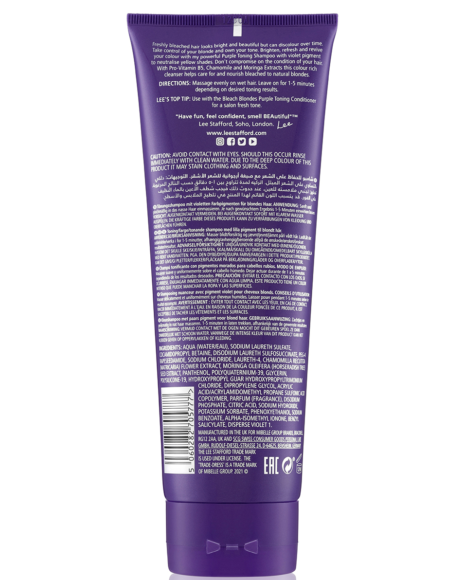 LEE STAFFORD BLEACH BLONDES PURPLE TONING SHAMPOO