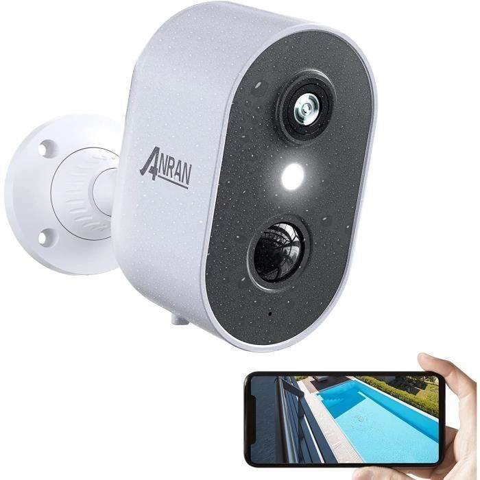 ANRAN Caméra Surveillance WiFi sans Fil Batterie Audio Bidirectionnel Vision Nocturne Colorée , Stockage Cloud indispensable