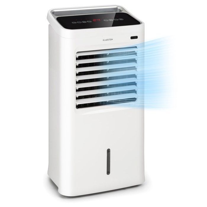 Ventilador humidificador Klarstein - Enfriador de aire silencioso - 9 L - 3 velocidades - Blanco