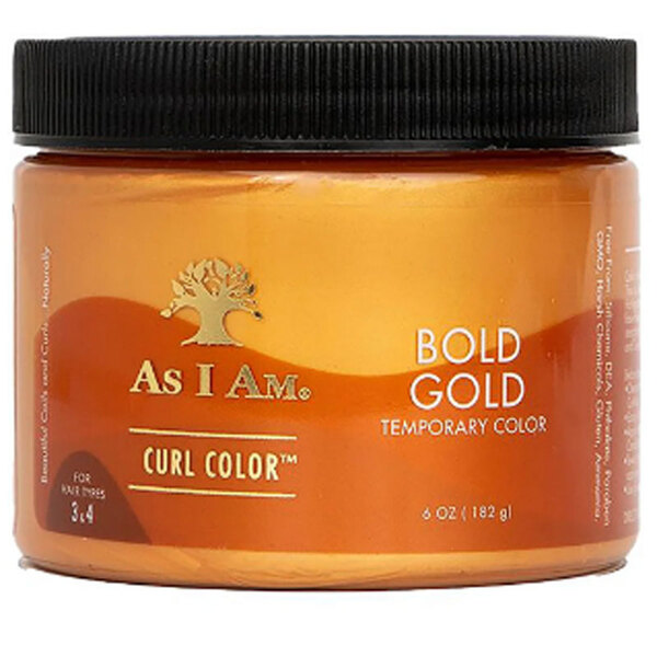 „As I Am Curl Color Bold Gold“ laikini dažai