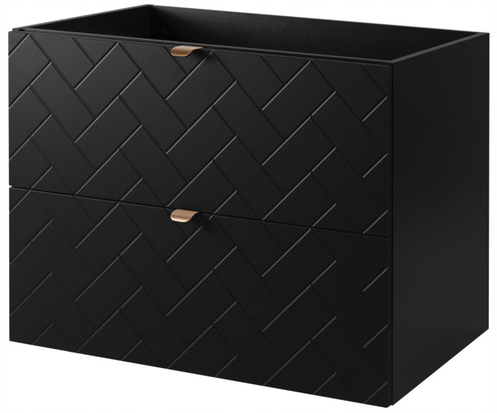 Szafka Łazienkowa 80 cm POD UMYWALKĘ MADIS CZARNA Gold